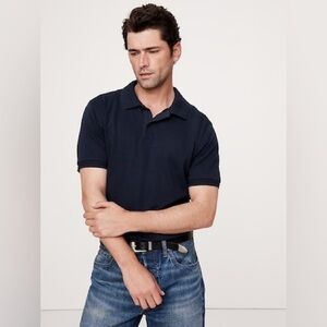 Banana Republic LUXURY-TOUCH POLO Navy Size L